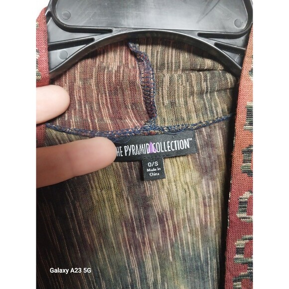 Pyramid Collection Women's Burnout Kimono Top One Size - Picture 4 of 7